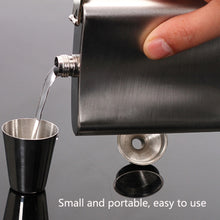 Load image into Gallery viewer, Portable Stainless Steel Hip Flask Set With Wine Glass Funnel, 7OZ Yellow Grunge, 7OZ Gray Grunge, 7OZ Jack Yellow Grunge, 7OZ Jack Gray Grunge, 7OZ Jack Black Core
