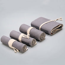 Load image into Gallery viewer, 12 Holes Handmade Gray Canvula Pen Curtain Large Capacity Roller Pen Bag Color Lead Sketch Stationery Bag, 12 Holes, 24 Holes, 36  Holes, 48  Holes, 72  Holes