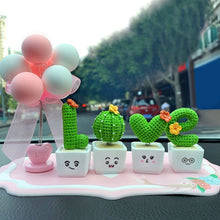Load image into Gallery viewer, Small Fresh Cactus Ornaments Resin Plants Small Potted Car Ornaments