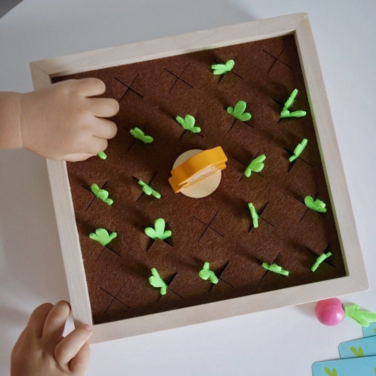 Farm Pulling Carrot Memory Chess Board Game Children Wooden Enlightenment Early Educational Toys