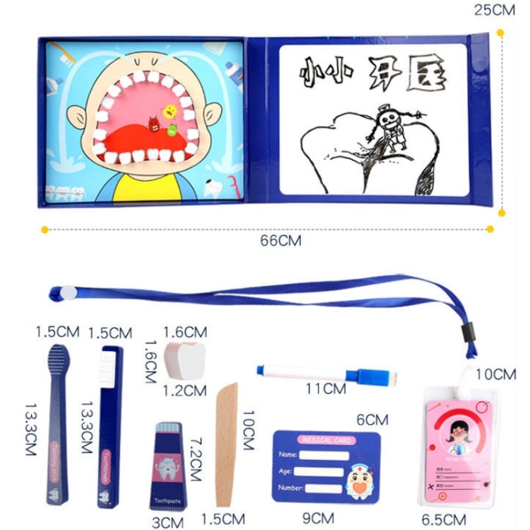 Children Educational Role Playing Simulation Wooden Dentist Suit