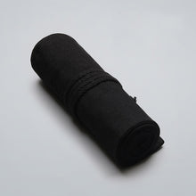 Load image into Gallery viewer, 12 Holes Pure Black Handmade Canvas Roll Pen Bag Large Capacity Boy And Girl Sketch Color Pencil Curtain, 12 Holes, 24 Holes, 36  Holes, 48  Holesk, 72 Holes, 108 Holes