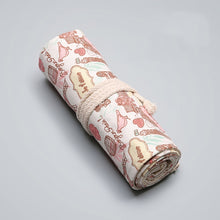 Load image into Gallery viewer, Tower Canvas Handmade Pen Curtain Roll Pen Bag  Sketch Color Pencil Bag, 12 Holes, 24 Holes, 36  Holes, 48  Holes, 72 Holes