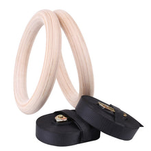 Load image into Gallery viewer, 1 Pair Adult Fitness Gymnastics Training Wooden Rings Indoor Fitness Equipment