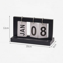 Load image into Gallery viewer, Wooden Flipping Calendar Simple Home Desktop Small Ornaments Study Desk Calendar