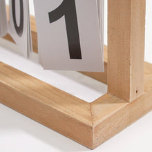 Load image into Gallery viewer, Wooden Flipping Calendar Simple Home Desktop Small Ornaments Study Desk Calendar