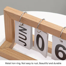 Load image into Gallery viewer, Wooden Flipping Calendar Simple Home Desktop Small Ornaments Study Desk Calendar