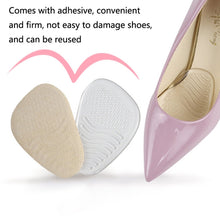 Load image into Gallery viewer, 5 Pairs Anti-Slip Sole Pads For High Heels Gel Crystal Comfortable Half Pads