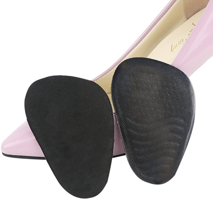 5 Pairs Anti-Slip Sole Pads For High Heels Gel Crystal Comfortable Half Pads, Transparent, Flannel Apricot, Flannel Black