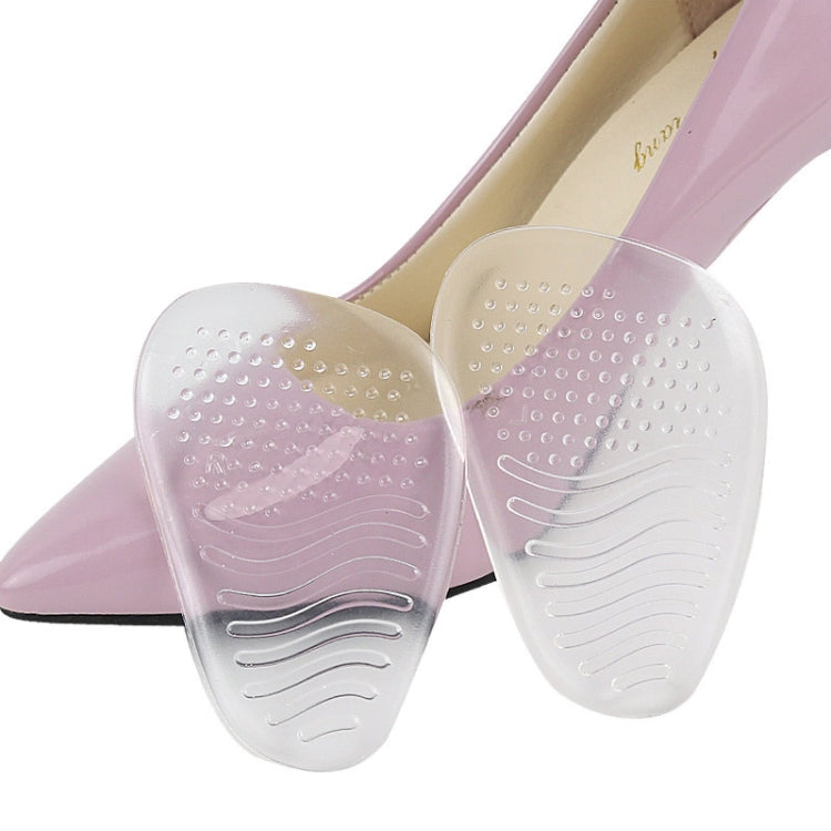 5 Pairs Anti-Slip Sole Pads For High Heels Gel Crystal Comfortable Half Pads, Transparent, Flannel Apricot, Flannel Black