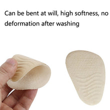 Load image into Gallery viewer, 5 Pairs Anti-Slip Sole Pads For High Heels Gel Crystal Comfortable Half Pads, Transparent, Flannel Apricot, Flannel Black