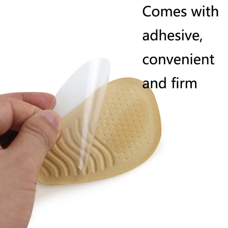 5 Pairs Anti-Slip Sole Pads For High Heels Gel Crystal Comfortable Half Pads, Transparent, Flannel Apricot, Flannel Black
