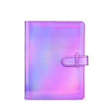 Load image into Gallery viewer, 3-Inch 128-Piece PU Photo Album Laser Symphony Mini Digital Photo Storage, Illusion Silver, Illusion Pink, Illusion Purple, Oil, Air-sea Anchor