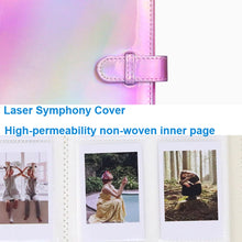 Load image into Gallery viewer, 3-Inch 128-Piece PU Photo Album Laser Symphony Mini Digital Photo Storage, Illusion Silver, Illusion Pink, Illusion Purple, Oil, Air-sea Anchor