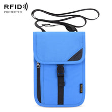 Load image into Gallery viewer, 1062 Travel Passport Bag RFID Multi-Function Document Holder Hanging Neck Ticket Protective Case, 1062 Gray, 1062 Rose Red, 1062 Blue, 1062 Purple, 1062 Black, 1062 Light Grey