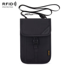Load image into Gallery viewer, 1062 Travel Passport Bag RFID Multi-Function Document Holder Hanging Neck Ticket Protective Case, 1062 Gray, 1062 Rose Red, 1062 Blue, 1062 Purple, 1062 Black, 1062 Light Grey