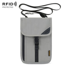 Load image into Gallery viewer, 1062 Travel Passport Bag RFID Multi-Function Document Holder Hanging Neck Ticket Protective Case, 1062 Gray, 1062 Rose Red, 1062 Blue, 1062 Purple, 1062 Black, 1062 Light Grey