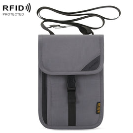 1062 Travel Passport Bag RFID Multi-Function Document Holder Hanging Neck Ticket Protective Case, 1062 Gray, 1062 Rose Red, 1062 Blue, 1062 Purple, 1062 Black, 1062 Light Grey