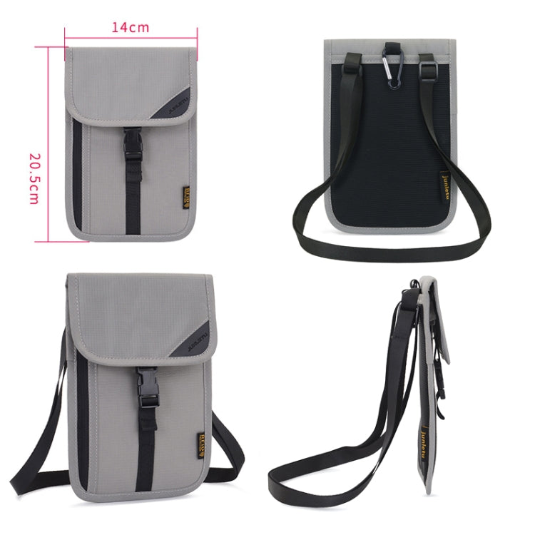 1062 Travel Passport Bag RFID Multi-Function Document Holder Hanging Neck Ticket Protective Case, 1062 Gray, 1062 Rose Red, 1062 Blue, 1062 Purple, 1062 Black, 1062 Light Grey