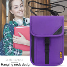Load image into Gallery viewer, 1062 Travel Passport Bag RFID Multi-Function Document Holder Hanging Neck Ticket Protective Case, 1062 Gray, 1062 Rose Red, 1062 Blue, 1062 Purple, 1062 Black, 1062 Light Grey