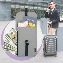 Load image into Gallery viewer, 1062 Travel Passport Bag RFID Multi-Function Document Holder Hanging Neck Ticket Protective Case, 1062 Gray, 1062 Rose Red, 1062 Blue, 1062 Purple, 1062 Black, 1062 Light Grey