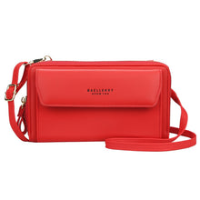 Load image into Gallery viewer, Baellerry Ladies Single Shoulder Messenger Bag Large Capacity Double Zipper Mobile Phone Bag, Red, Green, Blue, Black, Dark Pink, Light Pink