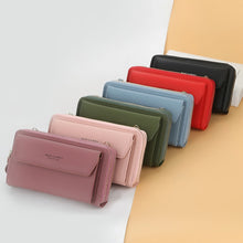 Load image into Gallery viewer, Baellerry Ladies Single Shoulder Messenger Bag Large Capacity Double Zipper Mobile Phone Bag, Red, Green, Blue, Black, Dark Pink, Light Pink