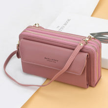 Load image into Gallery viewer, Baellerry Ladies Single Shoulder Messenger Bag Large Capacity Double Zipper Mobile Phone Bag, Red, Green, Blue, Black, Dark Pink, Light Pink