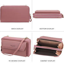 Load image into Gallery viewer, Baellerry Ladies Single Shoulder Messenger Bag Large Capacity Double Zipper Mobile Phone Bag, Red, Green, Blue, Black, Dark Pink, Light Pink