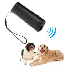 Load image into Gallery viewer, LED Flashlight Ultrasonic Dog Repeller Portable Dog Trainer, Single-headed Black, Single-headed Yellow, Double black