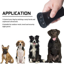 Load image into Gallery viewer, LED Flashlight Ultrasonic Dog Repeller Portable Dog Trainer, Single-headed Black, Single-headed Yellow, Double black