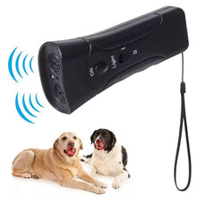Load image into Gallery viewer, LED Flashlight Ultrasonic Dog Repeller Portable Dog Trainer, Single-headed Black, Single-headed Yellow, Double black