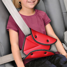 Load image into Gallery viewer, Car Seat Safety Belt Cover Sturdy Adjustable Triangle Safety Seat Belt Pad Clips Child Protection, Red, Orange, Black