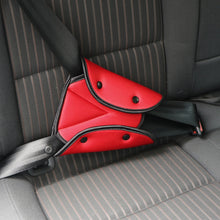 Load image into Gallery viewer, Car Seat Safety Belt Cover Sturdy Adjustable Triangle Safety Seat Belt Pad Clips Child Protection, Red, Orange, Black