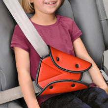 Load image into Gallery viewer, Car Seat Safety Belt Cover Sturdy Adjustable Triangle Safety Seat Belt Pad Clips Child Protection, Red, Orange, Black