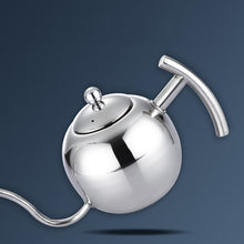 Load image into Gallery viewer, Hand Flush Pot Mocha Coffee Pot Stainless Steel Coffee Pot European Style Stainless Steel Teapot With Strainer, 1L, 0.85L