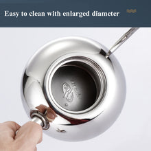 Load image into Gallery viewer, Hand Flush Pot Mocha Coffee Pot Stainless Steel Coffee Pot European Style Stainless Steel Teapot With Strainer, 1L, 0.85L