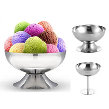 Load image into Gallery viewer, Stainless Steel Ice Cream Cup Ice Cream Goblet Bar Wine Glass, Specification：, A Short, B High