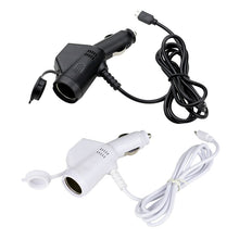 Load image into Gallery viewer, 2 PCS Car 3 In 1 Charger With Cigarette Lighter Dual USB Interface With USB Mobile Phone Charging Cable, Black, White