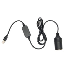 Load image into Gallery viewer, 5V Turn 12V USB To Cigarette Lighter Socket Female Head Driving Recorder Mobile Power Cord, Specification: 1.2m, 1m, 2m, 3m