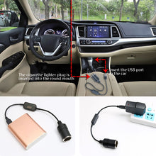 Load image into Gallery viewer, 5V Turn 12V USB To Cigarette Lighter Socket Female Head Driving Recorder Mobile Power Cord, Specification: 1.2m, 1m, 2m, 3m