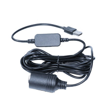 Load image into Gallery viewer, 5V Turn 12V USB To Cigarette Lighter Socket Female Head Driving Recorder Mobile Power Cord, Specification: 1.2m, 1m, 2m, 3m