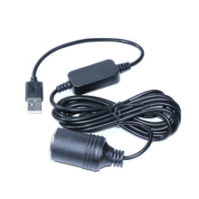 Load image into Gallery viewer, 5V Turn 12V USB To Cigarette Lighter Socket Female Head Driving Recorder Mobile Power Cord, Specification: 1.2m, 1m, 2m, 3m
