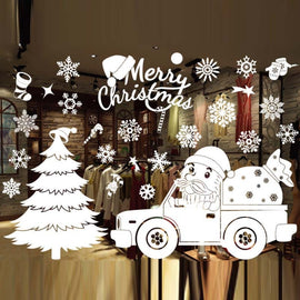 Christmas Decoration Window Stickers Wall Stickers Shopping Mall Supermarket Window Decoration, White 813, White 814, White 815, White 818, Color A30, Color A31, Color A51, Color A52, Color A53, White A57, White A58