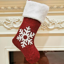 Load image into Gallery viewer, Embroidered Christmas Stocking Pendant Candy Gift Bag, Style A, Style B, Snowflake, Tree