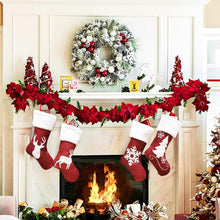 Load image into Gallery viewer, Embroidered Christmas Stocking Pendant Candy Gift Bag, Style A, Style B, Snowflake, Tree