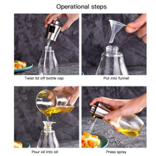 Load image into Gallery viewer, Stainless Steel Glass Bottle Barbecue Cooking Seasoning Oil Pot Sprayer Oil Injection Kettle Oil Spray Bottle, Oil Spray Bottle