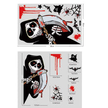 Load image into Gallery viewer, Halloween Decoration Static Wall Stickers, BQ041 Death, BQ042 Mummy, BQ043 Zombie, BQ044 Vampire, BQ045 Lying Window Pumpkin, BQ046 Pumpkin, BQ047 Ghost, BQ048 Mummy, BQ049 Bat, BQ050 Ghost House, BQ051 Tree, BQ052 Scarecrow