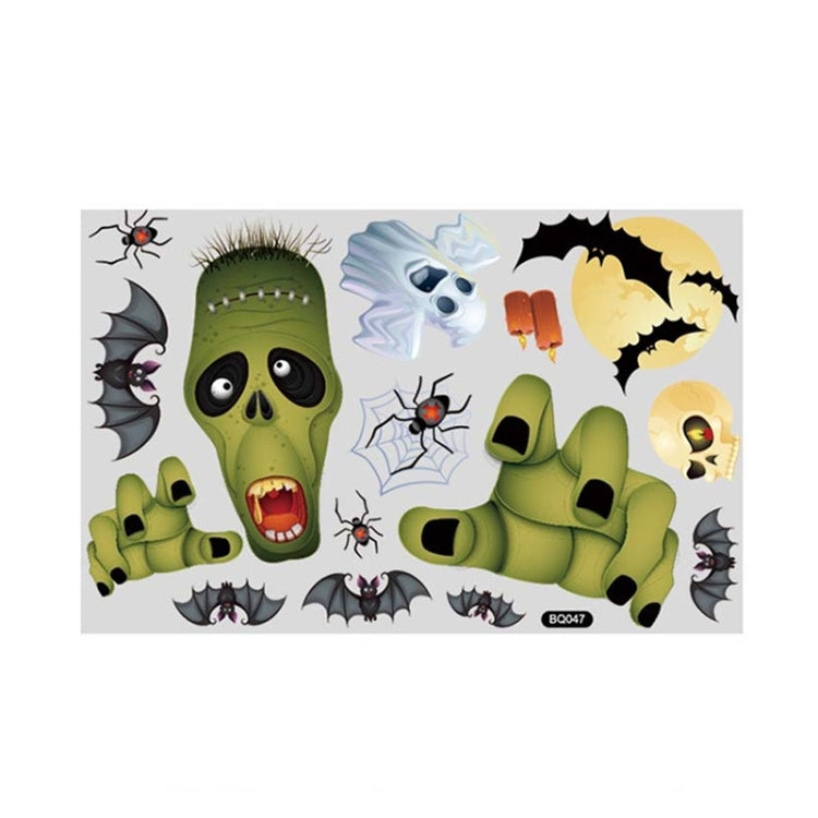 Halloween Decoration Static Wall Stickers, BQ041 Death, BQ042 Mummy, BQ043 Zombie, BQ044 Vampire, BQ045 Lying Window Pumpkin, BQ046 Pumpkin, BQ047 Ghost, BQ048 Mummy, BQ049 Bat, BQ050 Ghost House, BQ051 Tree, BQ052 Scarecrow