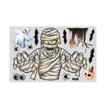 Load image into Gallery viewer, Halloween Decoration Static Wall Stickers, BQ041 Death, BQ042 Mummy, BQ043 Zombie, BQ044 Vampire, BQ045 Lying Window Pumpkin, BQ046 Pumpkin, BQ047 Ghost, BQ048 Mummy, BQ049 Bat, BQ050 Ghost House, BQ051 Tree, BQ052 Scarecrow